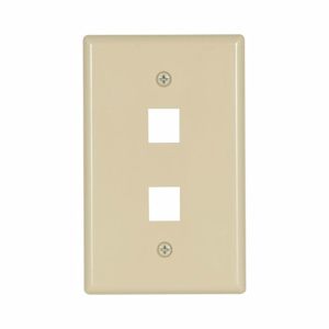 Eaton Wiring Devices Midsized Multimedia Faceplates 1 Gang 2 Port Ivory Nylon Box