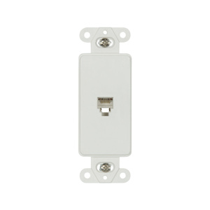 Eaton Wiring Devices 3560-6 Series Faceplate Inserts 1-RJ11/RJ14 White