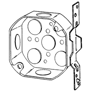 Appleton Emerson Octagon 8B Boxes Steel 1-1/2 in Bracket