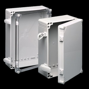 nVent HOFFMAN Wall Mount Hinged Cover Weatherproof Enclosures Polycarbonate 12 x 8 x 7 in NEMA 4X