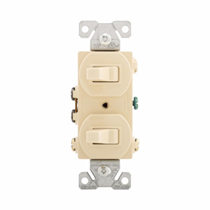Eaton Wiring Devices 3-Way, SPST Stacked Toggle Switches