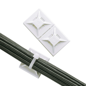 Panduit Low Profile Cable Tie Mounts White Adhesive Mount