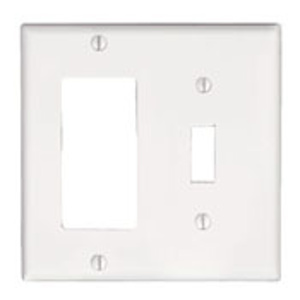Leviton Midsized Decorator Toggle Wallplates 2 Gang Stainless Steel 302 Stainless Steel Device