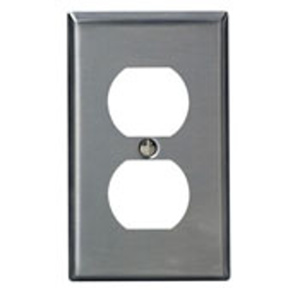 Leviton Midsized Duplex Wallplates 1 Gang Stainless Steel 302 Stainless Steel Device