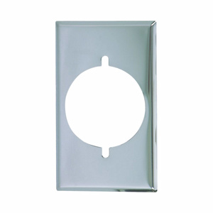 Eaton Wiring Devices Standard Round Hole Wallplates 1 Gang 2.15 in Metallic Chrome Device