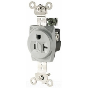 Eaton Wiring Devices 5361 Series Single Receptacles 20 A 125 V 2P3W 5-20R Industrial Corrosion-resistant White