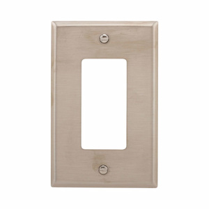 Eaton Wiring Devices Midsized Decorator Wallplates 1 Gang Metallic Stainless Steel 302/304 Device