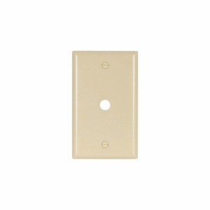 Eaton Wiring Devices Standard Coax Wallplates 1 Gang 0.375 in Ivory Plastic Box