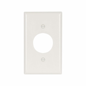 Eaton Wiring Devices Standard Round Hole Wallplates 1 Gang 1.406 in White Nylon Device