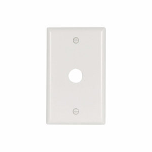 Eaton Wiring Devices Standard Coax Wallplates 1 Gang 0.625 in White Plastic Box