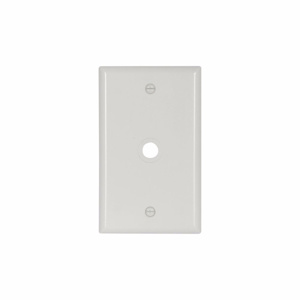 Eaton Wiring Devices Standard Coax Wallplates 1 Gang 0.375 in White Plastic Box