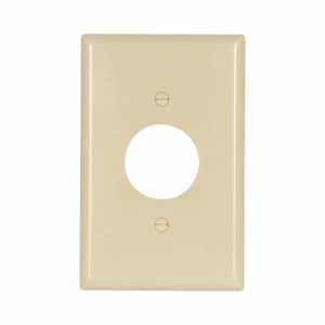 Eaton Wiring Devices Midsized Round Hole Wallplates 1 Gang 1.406 in Ivory Plastic Device
