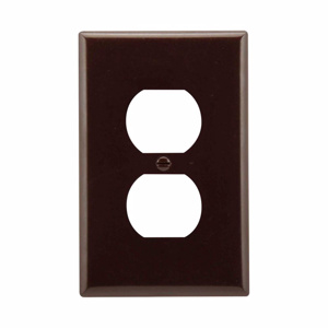 Eaton Wiring Devices Midsized Duplex Wallplates 1 Gang Brown Plastic Device