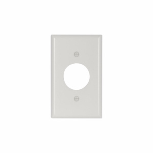 Eaton Wiring Devices Standard Round Hole Wallplates 1 Gang 1.406 in White Plastic Device
