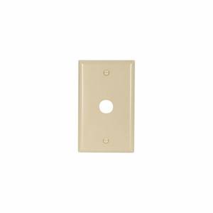 Eaton Wiring Devices Standard Coax Wallplates 1 Gang 0.625 in Ivory Plastic Box