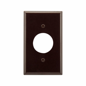 Eaton Wiring Devices Standard Round Hole Wallplates 1 Gang 1.406 in Brown Plastic Device