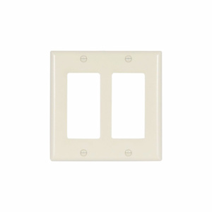 Eaton Wiring Devices Standard Decorator Wallplates 2 Gang Almond Plastic Device