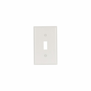 Eaton Wiring Devices Standard Toggle Wallplates 1 Gang White Nylon Device