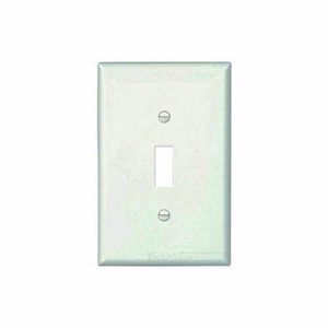 Eaton Cooper Wiring Devices PJ1 Series Wallplates 1 Gang Toggle White