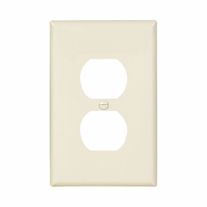Eaton Wiring Devices Midsized Duplex Wallplates 1 Gang Light Almond Polycarbonate Device