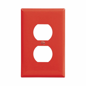 Eaton Wiring Devices Midsized Duplex Wallplates 1 Gang Red Polycarbonate Device