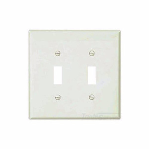 Eaton Cooper Wiring Devices PJ2 Series Wallplates 2 Gang Toggle White