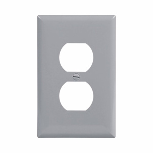 Eaton Wiring Devices Midsized Duplex Wallplates 1 Gang Gray Polycarbonate Device