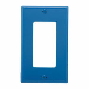 Eaton Wiring Devices Standard Decorator Wallplates 1 Gang Blue Nylon Device