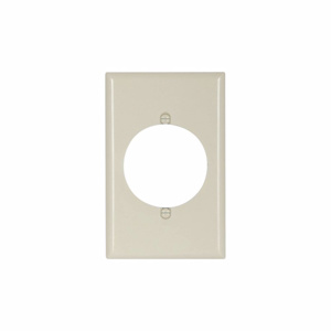 Eaton Wiring Devices Midsized Round Hole Wallplates 1 Gang 2.15 in Almond Plastic Device