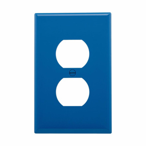 Eaton Wiring Devices Midsized Duplex Wallplates 1 Gang Blue Polycarbonate Device
