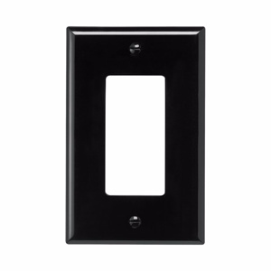 Eaton Wiring Devices Midsized Decorator Wallplates 1 Gang Black Polycarbonate Device