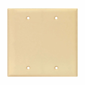 Eaton Wiring Devices Midsized Blank Wallplates 2 Gang Ivory Polycarbonate Box