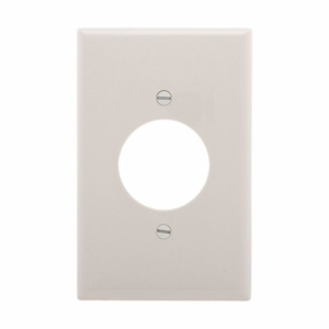 Eaton Wiring Devices Midsized Round Hole Wallplates 1 Gang 1.59 in White Polycarbonate Device