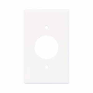 Eaton Wiring Devices Midsized Round Hole Wallplates 1 Gang 1-2/5 in White Polycarbonate Device