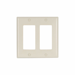 Eaton Wiring Devices Standard Decorator Wallplates 2 Gang Light Almond Plastic Device