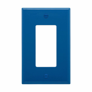 Eaton Wiring Devices Midsized Decorator Wallplates 1 Gang Blue Polycarbonate Device