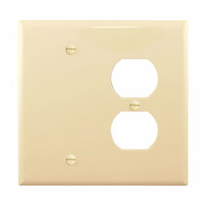 Eaton Wiring Devices Midsized Blank Duplex Wallplates 2 Gang Ivory Polycarbonate Device
