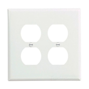 Eaton Cooper Wiring Devices PJ82 Series Wallplates 2 Gang Duplex White