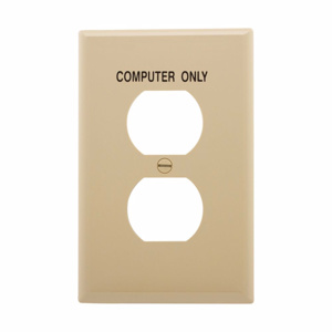 Eaton Wiring Devices Midsized Duplex Wallplates 1 Gang Ivory Polycarbonate Computer Device