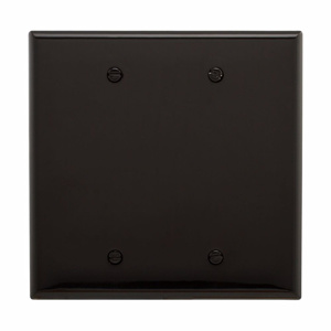 Eaton Wiring Devices Midsized Blank Wallplates 2 Gang Black Polycarbonate Box