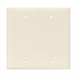 Eaton Wiring Devices Midsized Blank Wallplates 2 Gang Light Almond Polycarbonate Box