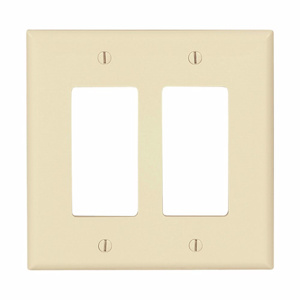 Eaton Wiring Devices Midsized Decorator Wallplates 2 Gang Almond Polycarbonate Device
