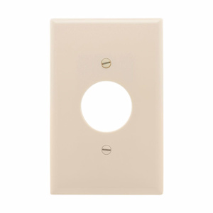 Eaton Wiring Devices Midsized Round Hole Wallplates 1 Gang 1-2/5 in Almond Polycarbonate Device