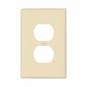 Eaton Wiring Devices Midsized Duplex Wallplates 1 Gang Almond Polycarbonate Device