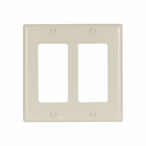 Eaton Wiring Devices Standard Decorator Wallplates 2 Gang Light Almond Nylon Device