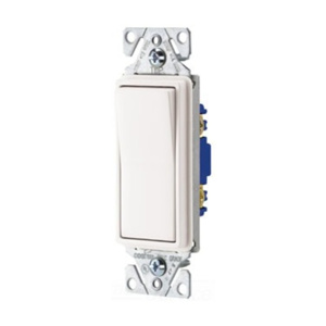 Eaton Wiring Devices SPST Rocker Light Switches 15 A 120/277 V No Illumination White