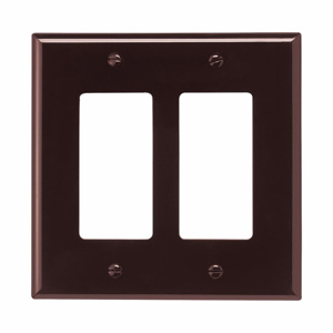Eaton Wiring Devices Midsized Decorator Wallplates 2 Gang Brown Polycarbonate Device