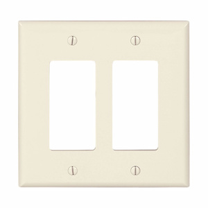 Eaton Wiring Devices Midsized Decorator Wallplates 2 Gang Light Almond Polycarbonate Device