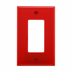 Eaton Wiring Devices Midsized Decorator Wallplates 1 Gang Red Polycarbonate Device