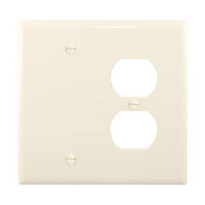 Eaton Wiring Devices Midsized Blank Duplex Wallplates 2 Gang Light Almond Polycarbonate Device